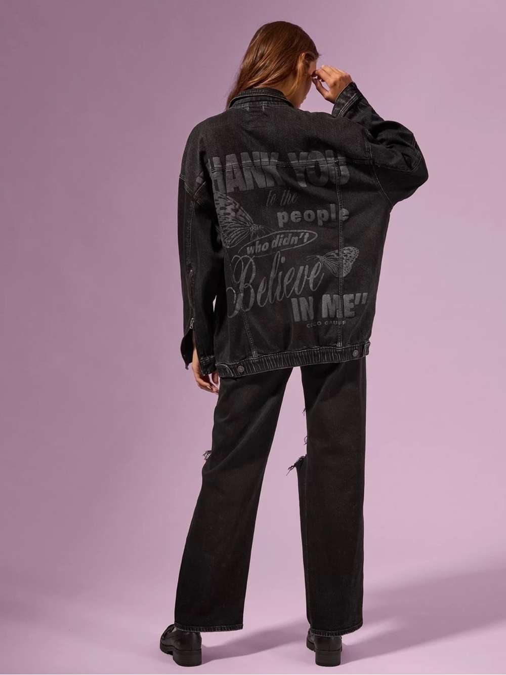 American Eagle Outfitters Black Jean Jacket